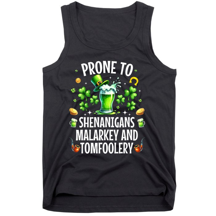 Prone To Shenanigans Malarkey & Tomfoolery St Patricks Tank Top