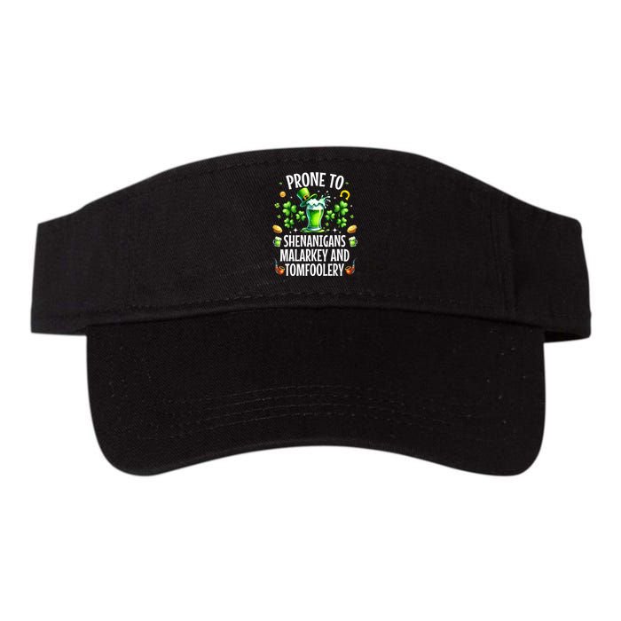 Prone To Shenanigans Malarkey & Tomfoolery St Patricks Valucap Bio-Washed Visor