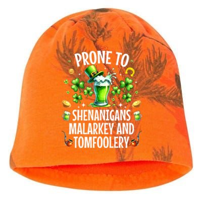 Prone To Shenanigans Malarkey & Tomfoolery St Patricks Kati - Camo Knit Beanie