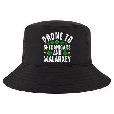 Prone To Shenanigans And Malarkey St Patricks Day Cool Comfort Performance Bucket Hat