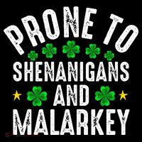 Prone To Shenanigans And Malarkey St Patricks Day Sustainable Beanie