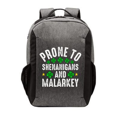 Prone To Shenanigans And Malarkey St Patricks Day Vector Backpack