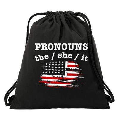 Pronouns The She It Drawstring Bag