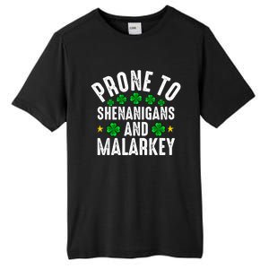 Prone To Shenanigans And Malarkey St Patricks Day Men Women Tall Fusion ChromaSoft Performance T-Shirt