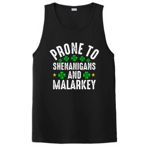 Prone To Shenanigans And Malarkey St Patricks Day Men Women PosiCharge Competitor Tank