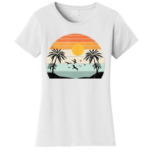 Palm Trees Summer Vacation Beach Sunshine Summer Retro Gifts Women's T-Shirt