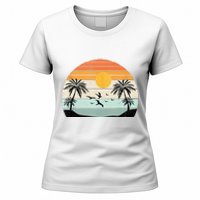 Palm Trees Summer Vacation Beach Sunshine Summer Retro Gifts Women's T-Shirt