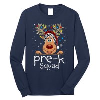 Pre-K Teacher Squad Reindeer Funny Teacher Christmas Xmas Long Sleeve Shirt