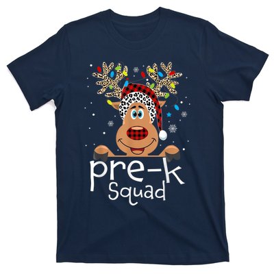 Pre-K Teacher Squad Reindeer Funny Teacher Christmas Xmas T-Shirt