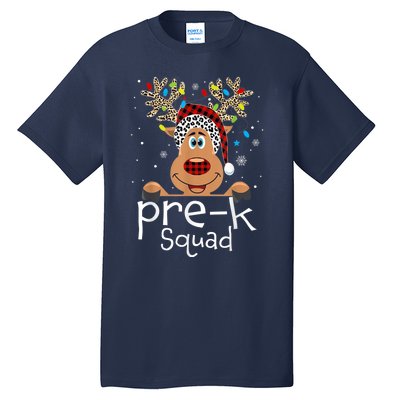 Pre-K Teacher Squad Reindeer Funny Teacher Christmas Xmas Tall T-Shirt