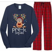 Pre-K Teacher Squad Reindeer Funny Teacher Christmas Xmas Long Sleeve Pajama Set