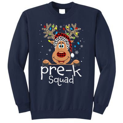 Pre-K Teacher Squad Reindeer Funny Teacher Christmas Xmas Tall Sweatshirt