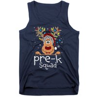 Pre-K Teacher Squad Reindeer Funny Teacher Christmas Xmas Tank Top