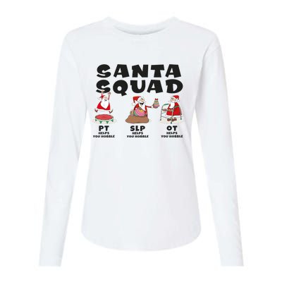 Physical Therapy Santa Squad Christmas Ot Pt Womens Cotton Relaxed Long Sleeve T-Shirt