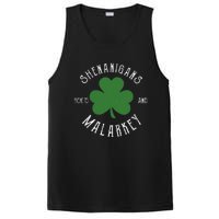 Prone To Shenanigans And Malarkey Funny St. Patricks Day PosiCharge Competitor Tank