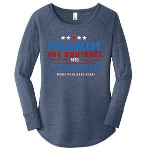 Peanut The Squirrel & Fred The Raccoon Make Pets Safe Again Women's Perfect Tri Tunic Long Sleeve Shirt