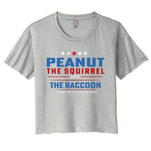 Peanut The Squirrel & Fred The Raccoon Make Pets Safe Again Women's Crop Top Tee