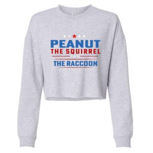 Peanut The Squirrel & Fred The Raccoon Make Pets Safe Again Cropped Pullover Crew