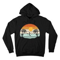 Palm Trees Summer Vacation Beach Sunshine Summer Retro Gifts Hoodie