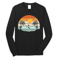 Palm Trees Summer Vacation Beach Sunshine Summer Retro Gifts Long Sleeve Shirt