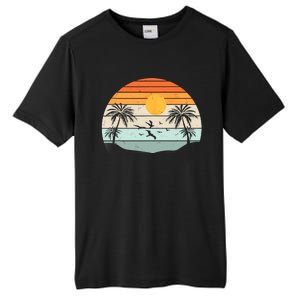 Palm Trees Summer Vacation Beach Sunshine Summer Retro Gifts Tall Fusion ChromaSoft Performance T-Shirt