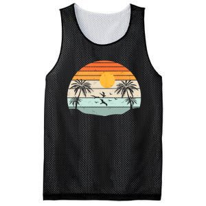 Palm Trees Summer Vacation Beach Sunshine Summer Retro Gifts Mesh Reversible Basketball Jersey Tank