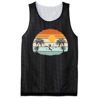 Palm Trees Summer Vacation Beach Sunshine Summer Retro Gifts Mesh Reversible Basketball Jersey Tank