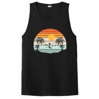 Palm Trees Summer Vacation Beach Sunshine Summer Retro Gifts PosiCharge Competitor Tank