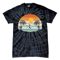 Palm Trees Summer Vacation Beach Sunshine Summer Retro Gifts Tie-Dye T-Shirt