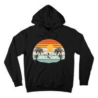 Palm Trees Summer Vacation Beach Sunshine Summer Retro Gifts Tall Hoodie