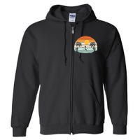 Palm Trees Summer Vacation Beach Sunshine Summer Retro Gifts Full Zip Hoodie