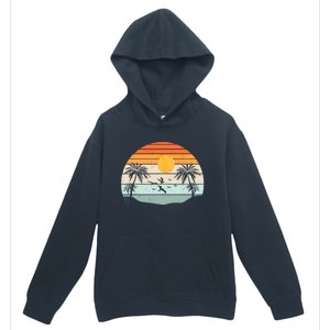 Palm Trees Summer Vacation Beach Sunshine Summer Retro Gifts Urban Pullover Hoodie