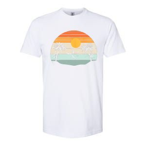 Palm Trees Summer Vacation Beach Sunshine Summer Retro Gifts Softstyle CVC T-Shirt