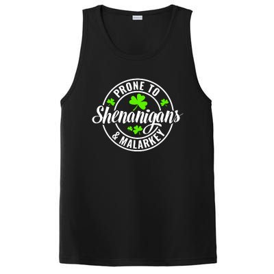 Prone To Shenanigans And Malarkey St Patricks Day PosiCharge Competitor Tank