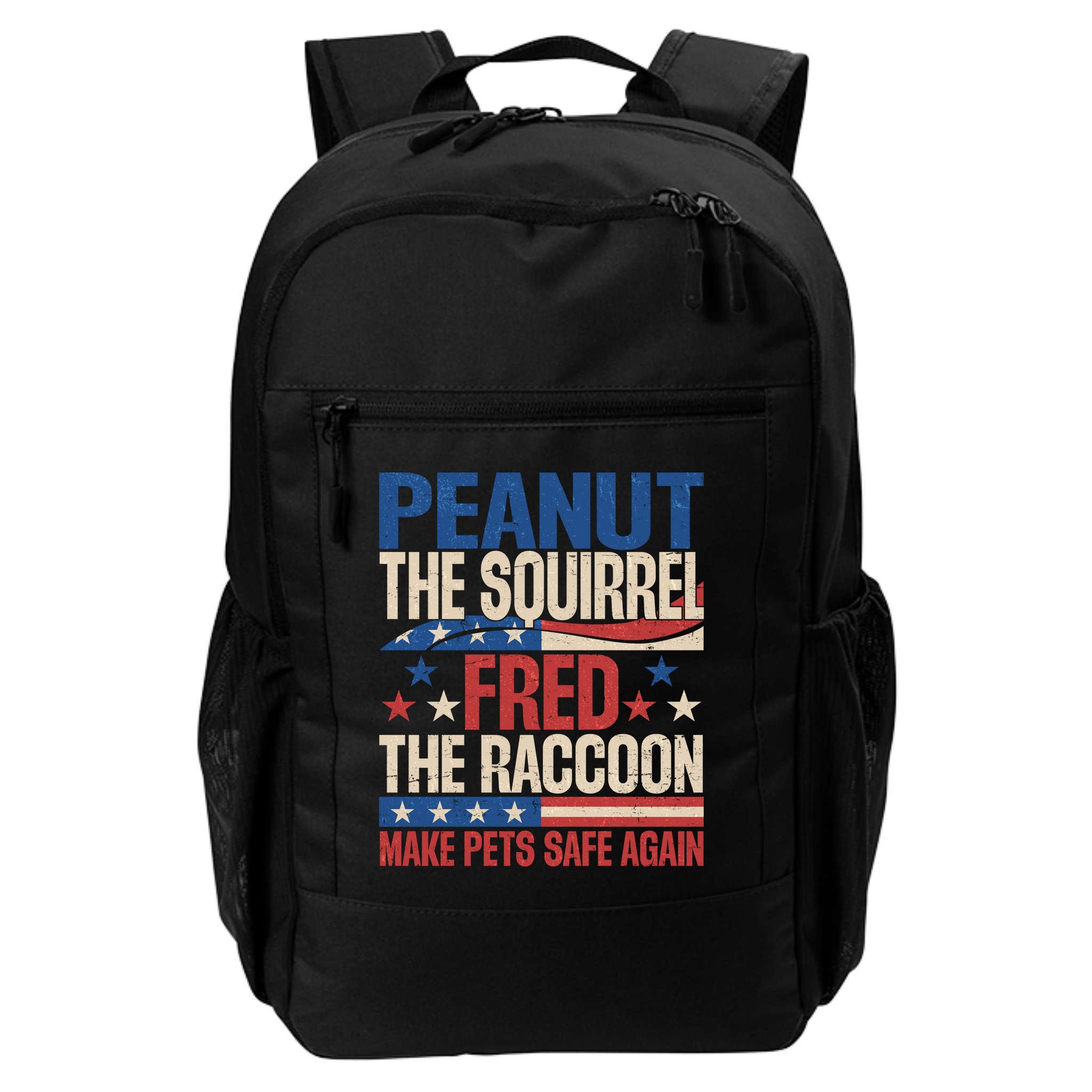 Peanut The Squirrel Fred The Raccoon Make Pets Safe Again Backpack