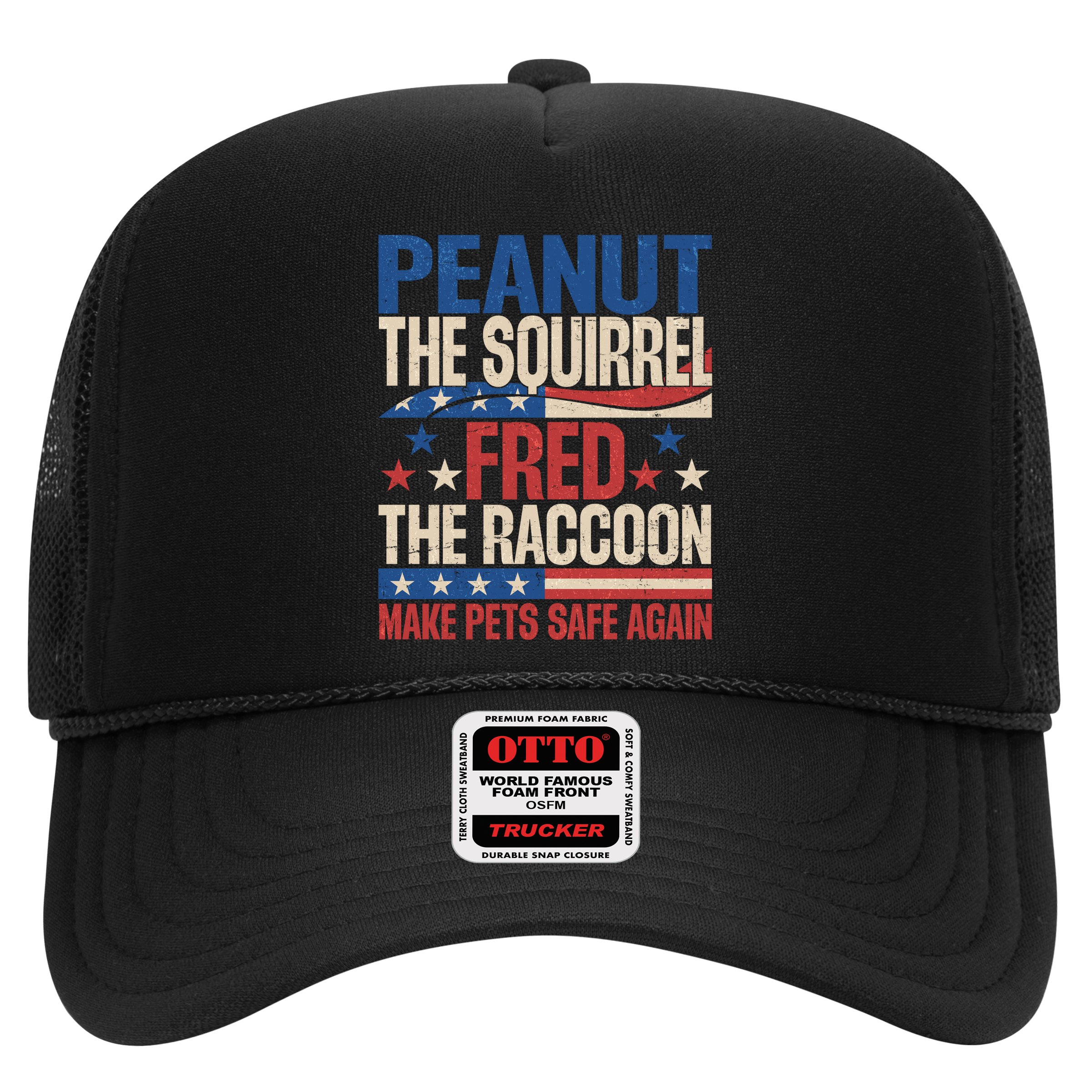 Peanut The Squirrel Fred The Raccoon Make Pets Safe Again Hat