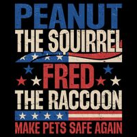 Peanut The Squirrel Fred The Raccoon Make Pets Safe Again Cropped Pullover Crew