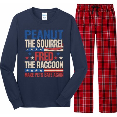 Peanut The Squirrel Fred The Raccoon Make Pets Safe Again Long Sleeve Pajama Set