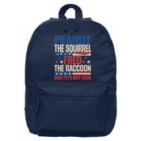 Peanut The Squirrel Fred The Raccoon Make Pets Safe Again 16 in Basic Backpack