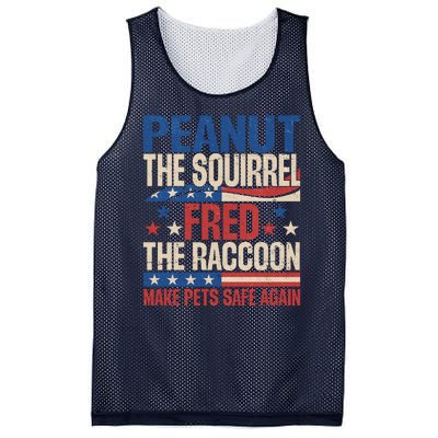 Peanut The Squirrel Fred The Raccoon Make Pets Safe Again Mesh Reversible Basketball Jersey Tank