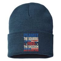 Peanut The Squirrel Fred The Raccoon Make Pets Safe Again Sustainable Knit Beanie