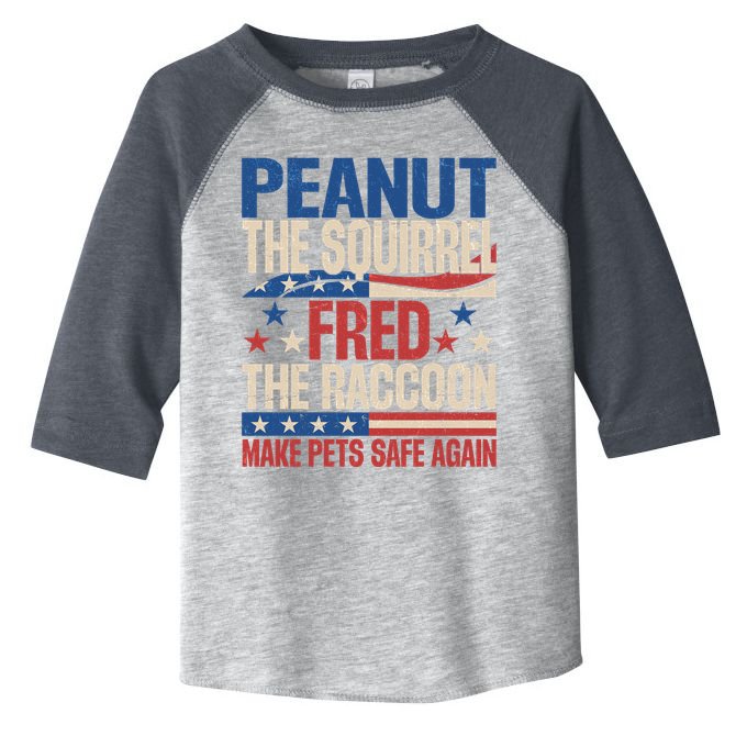 Peanut The Squirrel Fred The Raccoon Make Pets Safe Again Toddler Fine Jersey T-Shirt