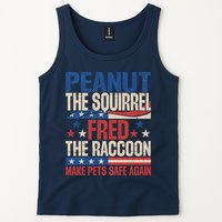 Peanut The Squirrel Fred The Raccoon Make Pets Safe Again Tank Top