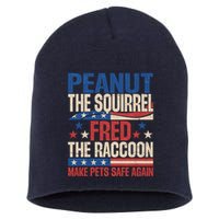 Peanut The Squirrel Fred The Raccoon Make Pets Safe Again Short Acrylic Beanie