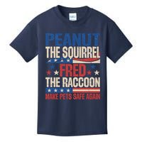 Peanut The Squirrel Fred The Raccoon Make Pets Safe Again Kids T-Shirt