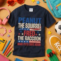 Peanut The Squirrel Fred The Raccoon Make Pets Safe Again Kids T-Shirt