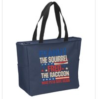 Peanut The Squirrel Fred The Raccoon Make Pets Safe Again Zip Tote Bag