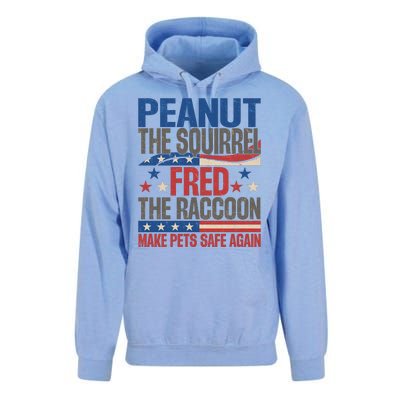 Peanut The Squirrel Fred The Raccoon Make Pets Safe Again Unisex Surf Hoodie