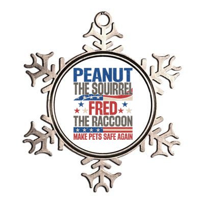 Peanut The Squirrel Fred The Raccoon Make Pets Safe Again Metallic Star Ornament