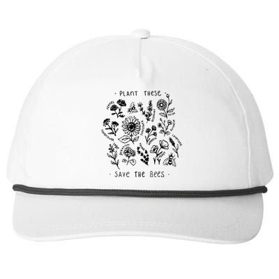 Plant These Save The Bees Sunflower Fennel Asre Lavender Farm Snapback Five-Panel Rope Hat